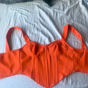 Orange Corset Top from Pretty Little Thing